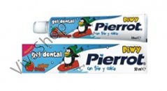 Pierrot Пирот зубной гель для детей Пиви с клубничным вкусом Ca+F 50 мл