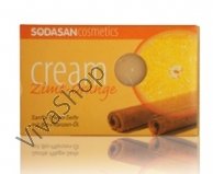 Sodasan Содасан Органическое мыло-крем для лица с маслом Ши, Корицы и Апельсина 100 гр