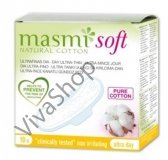 Masmi Natural Cotton soft Натуральные ультратонкие прокладки SOFT для нормальных и сильных выделений (с крылышками) 10 шт.
