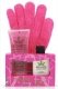 Hempz Pretty in pink Мини-набор для тела с рукавичкой (лосьон для тела 65 мл, гель для душа 100 мл + мочалка рукавичка)