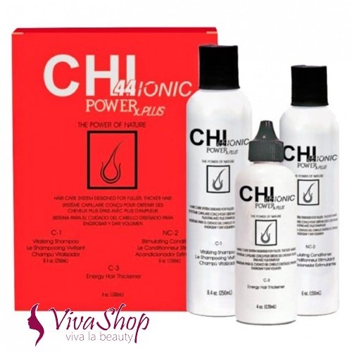 CHI 44 IONIC Power Plus Набор против выпадения для жестких и хим. обработанных волос (250мл, 150мл, 120мл)