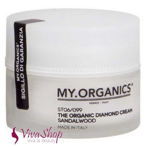 My.Organics My Diamond Cream Бриллиантовый крем для питания, придания формы и блеска волосам с маслом сандалового дерева 50мл